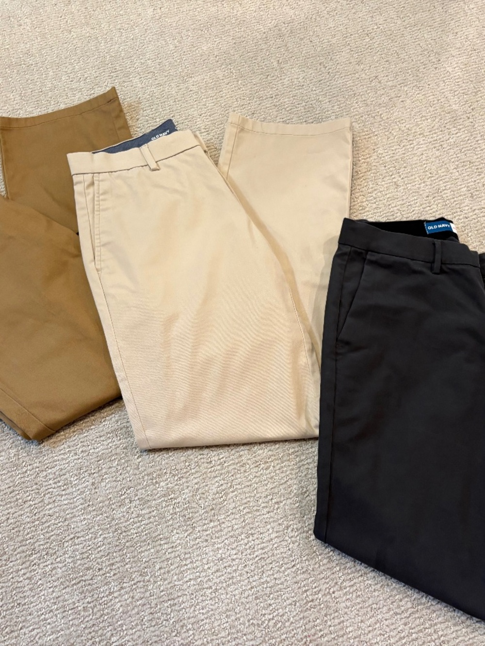 Lot of 3 Men’s Sz 29x32 Dress Pants Slacks - tan, khaki, grey